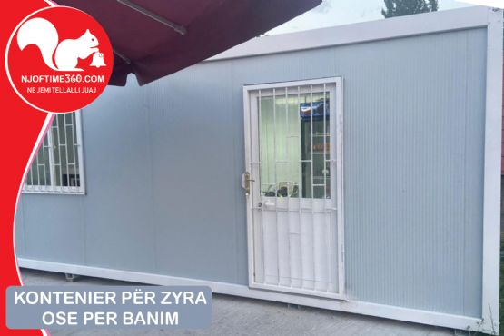 Kontenier për ZYRA ose për banim për punëtor me sistem elektrik dhe hidraulik Kontenier Albania